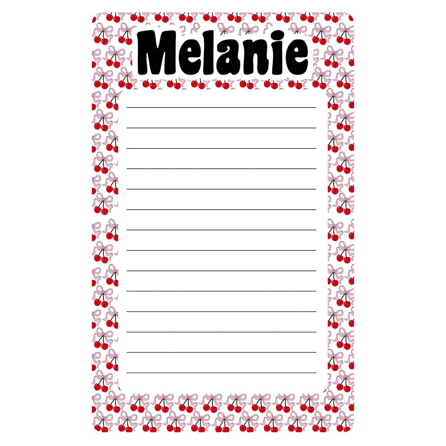 Personalized Lined Notepad (8.5" x 11")