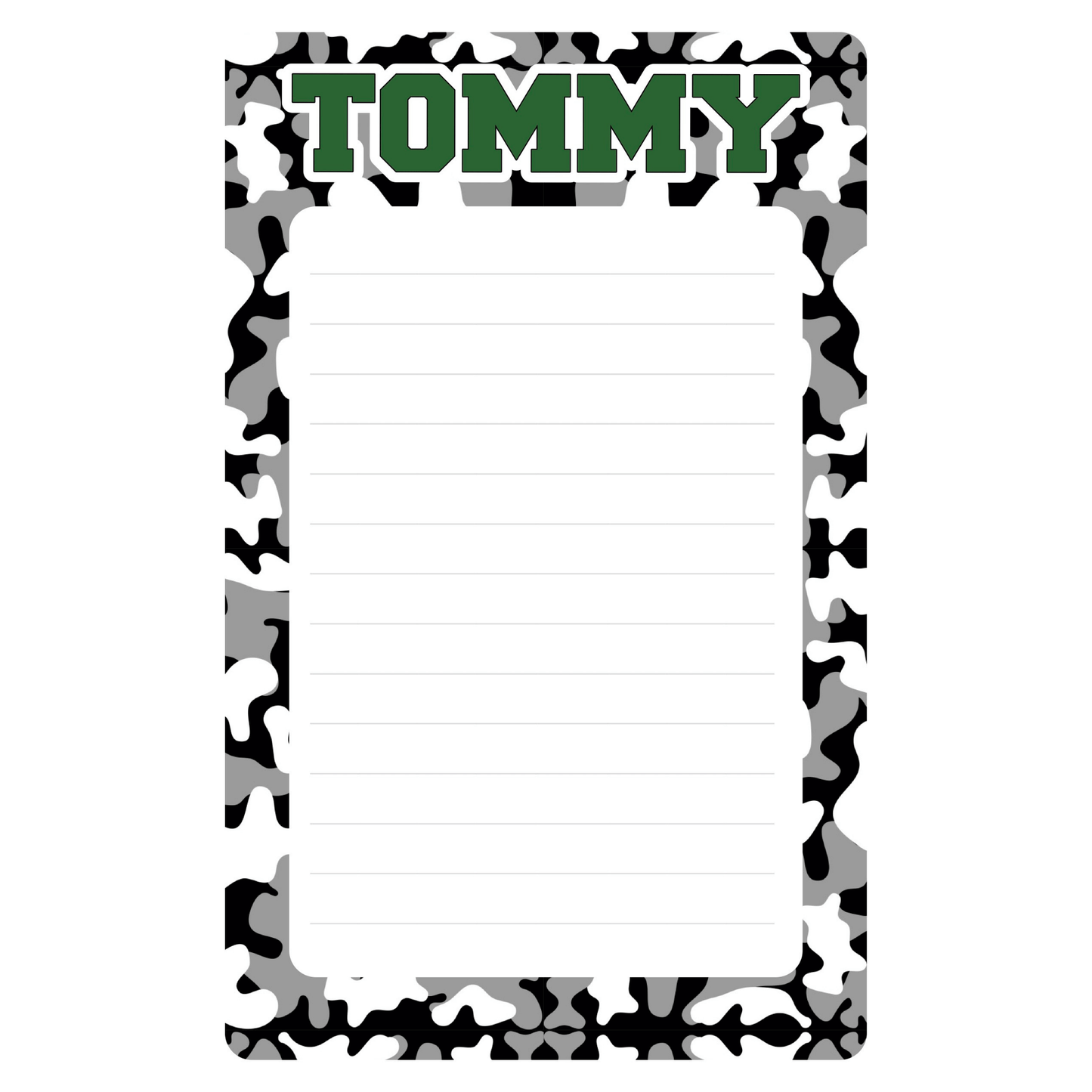 Personalized Lined Notepad (8.5" x 11")