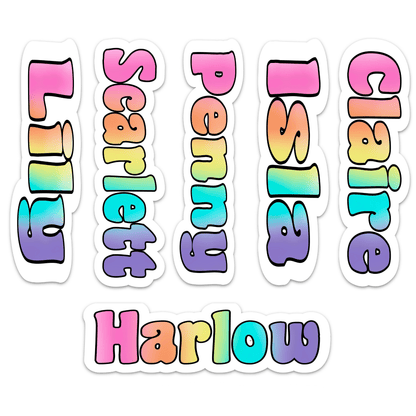 Cling It Word in Pastel Solid Font