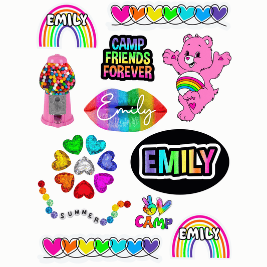 Cling It Sheet - CI 349 Camp Friends Forever (9x12)