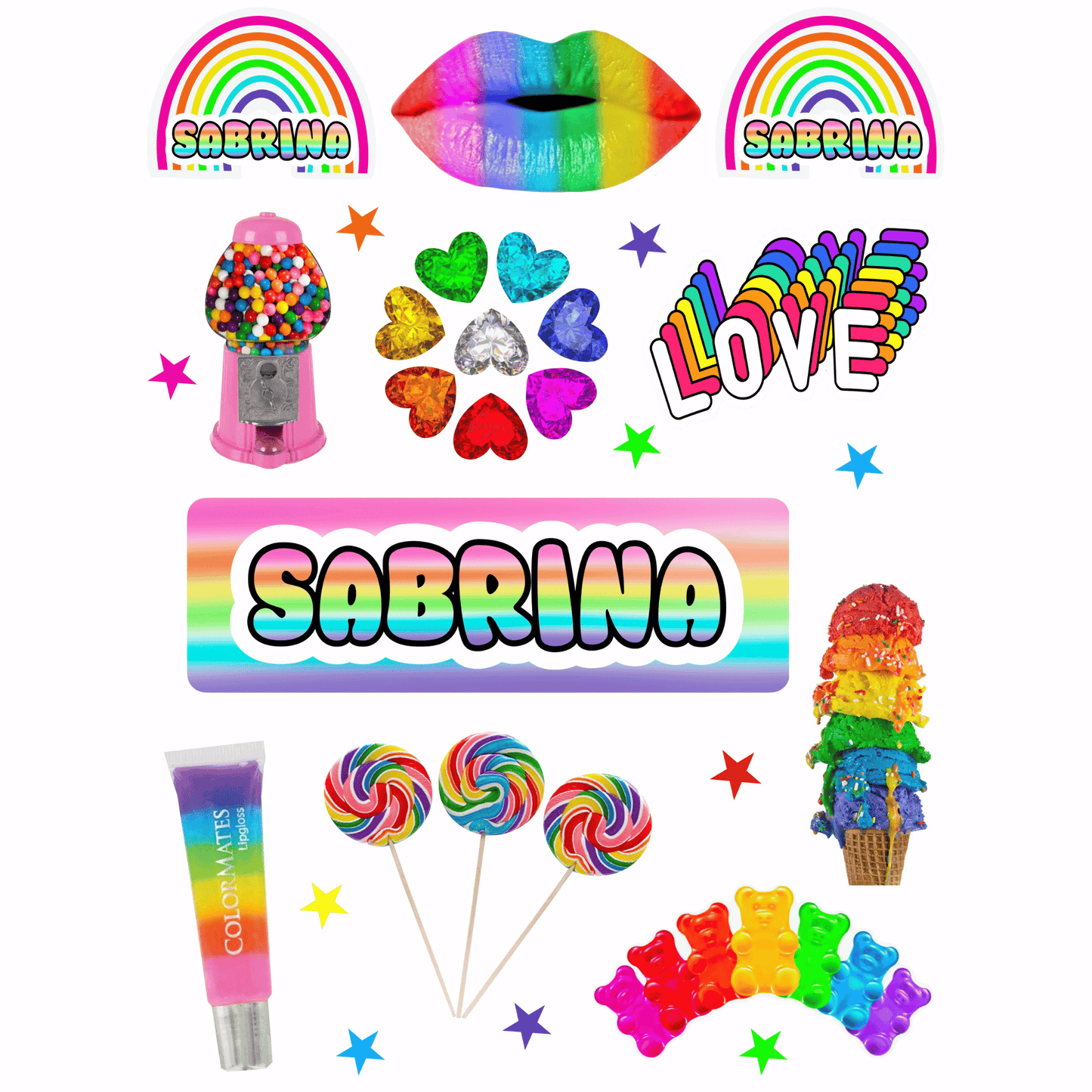 Cling It Sheet - CI 340 Rainbow Gem (9x12)