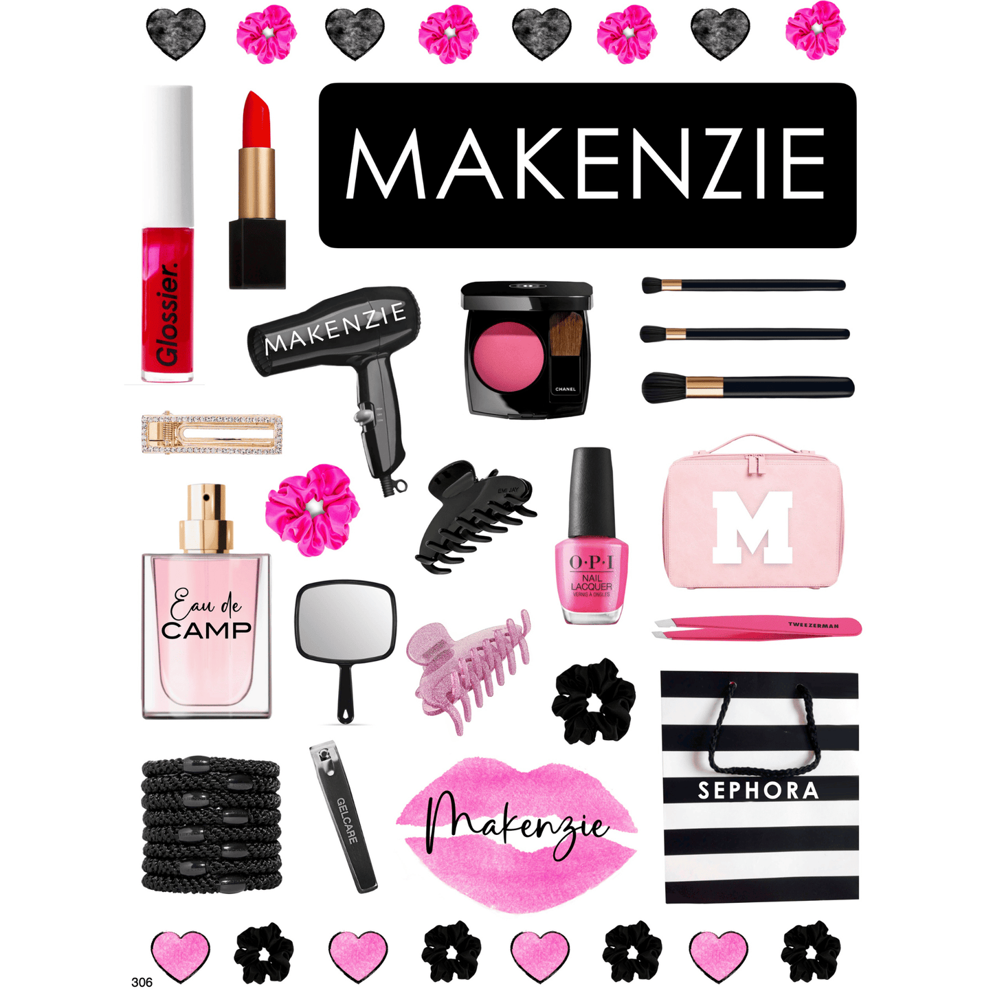 Cling It Sheet - CI 306 Makeup (9x12)