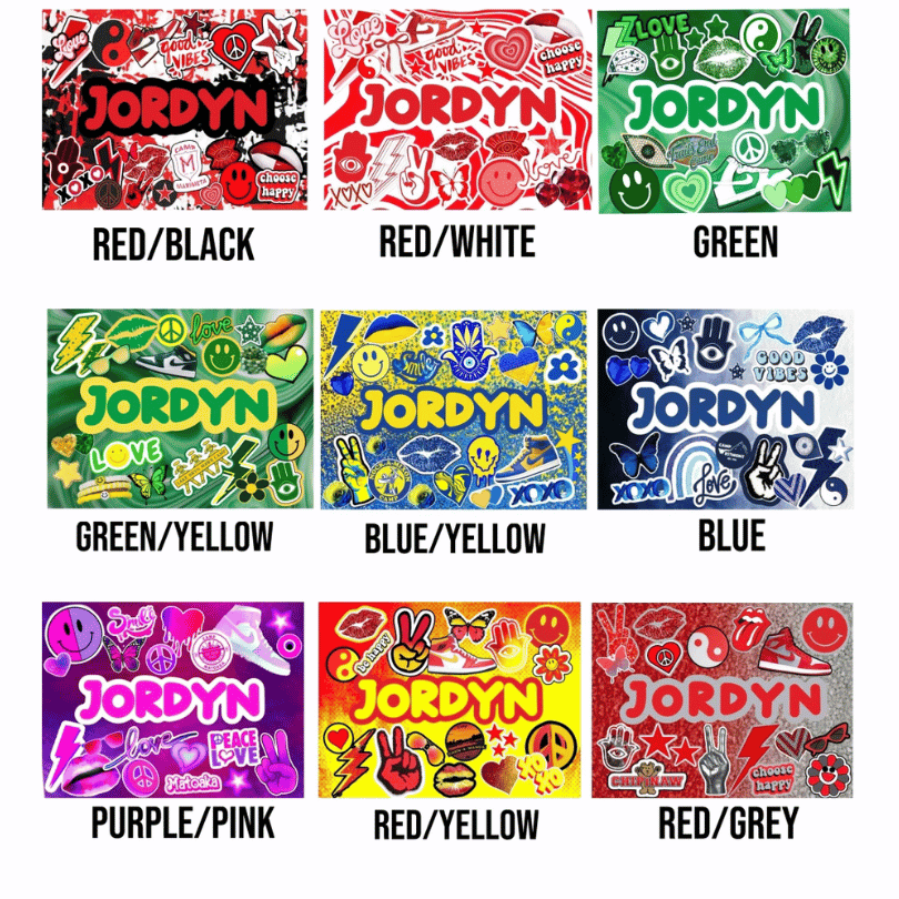 Create'd Predesigned Horizontal Camp Color Collages Backgrounds- Girls 2024