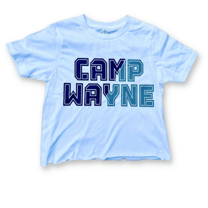 Hip-P Split Font Caps Cropped Camp Shirt