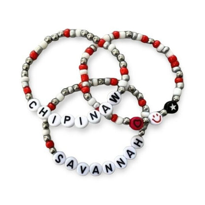 Camp Color & Silver Bead Mix Bracelet Stack (Set of 3)