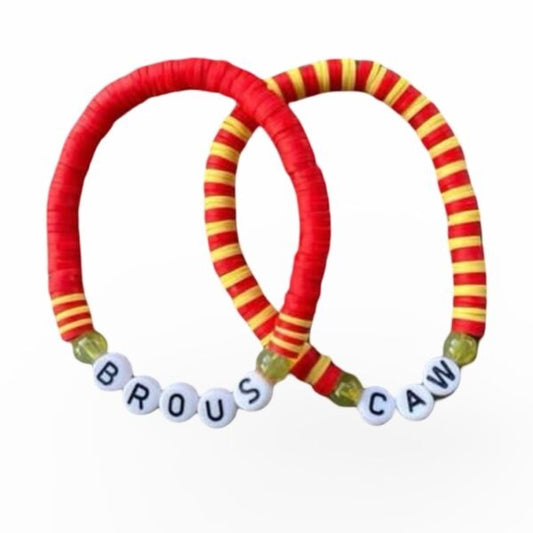 Camp Color Solid & Stripe Disc Bracelets (Set of 2)
