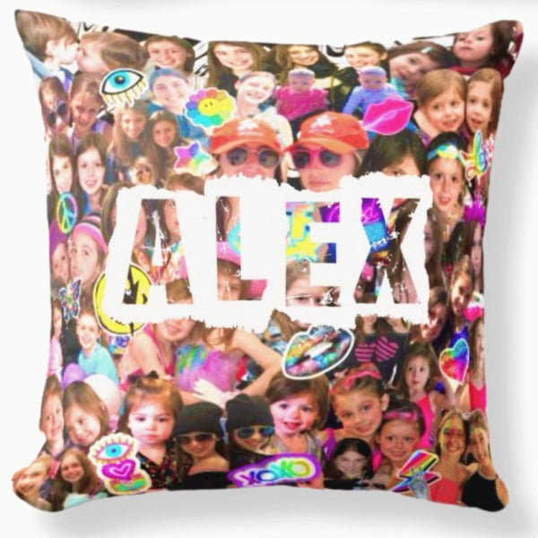 Photo Collage Personalized Pillow (12" x 12")