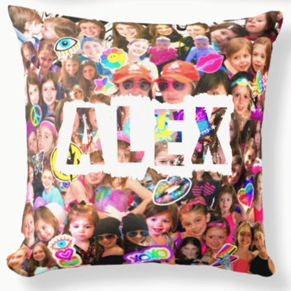 Photo Collage Personalized Pillow (12" x 12")