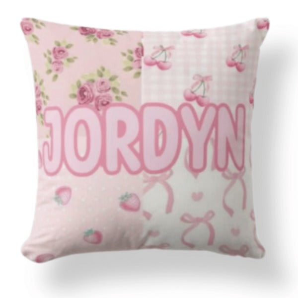 Custom 4 Background Throw Pillow (12" x 12")