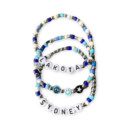 Camp Color & Silver Bead Mix Bracelet Stack (Set of 3)