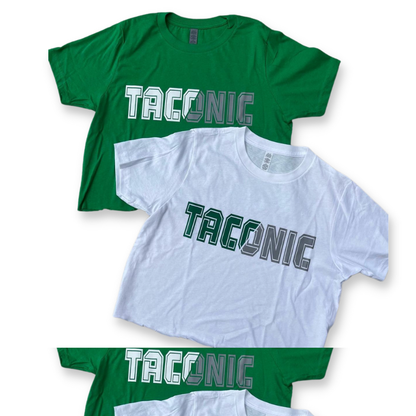 Hip-P Split Font Caps Cropped Camp Shirt