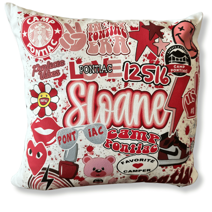 Mother-Hustler 12" x 12" Camp Collage Autograph Pillow