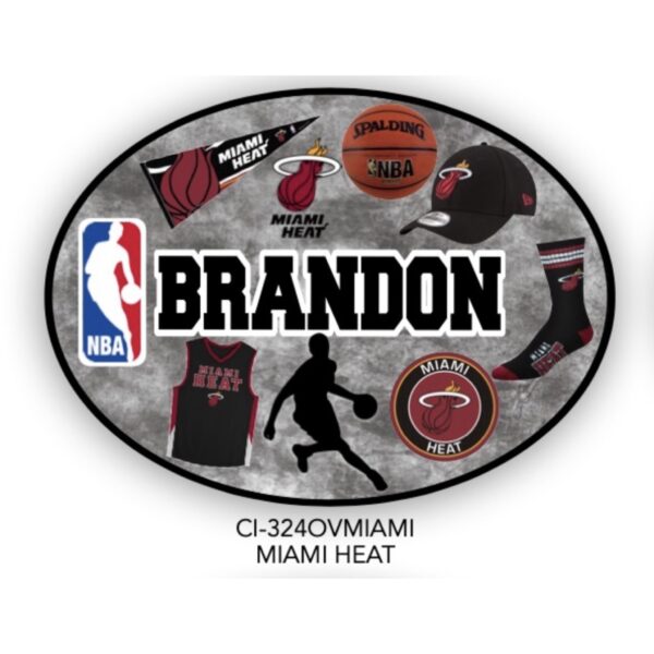 Personalized Sports Team Oval Cling It (9″ x 12″)