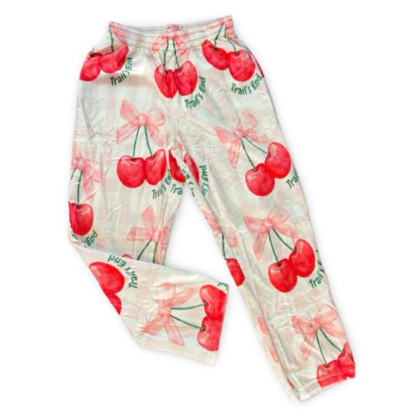 Fuzzy Cherries & Bows Camp Pajama Pants