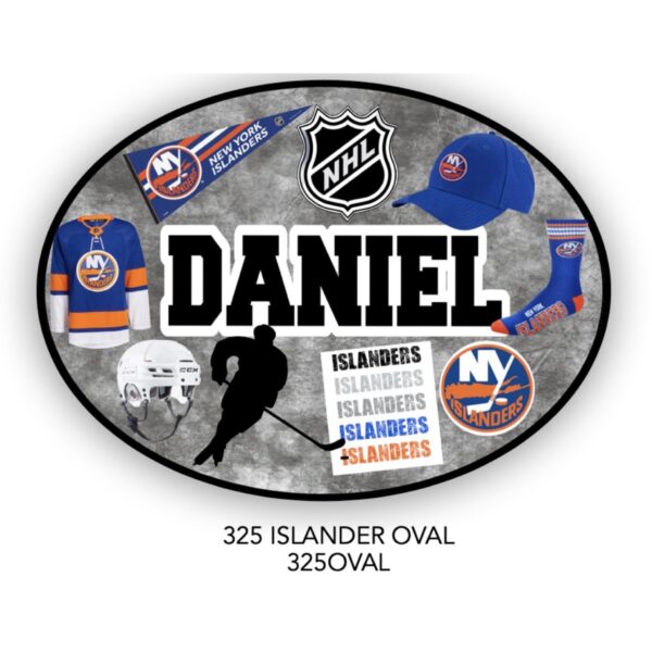 Personalized Sports Team Oval Cling It (9″ x 12″)