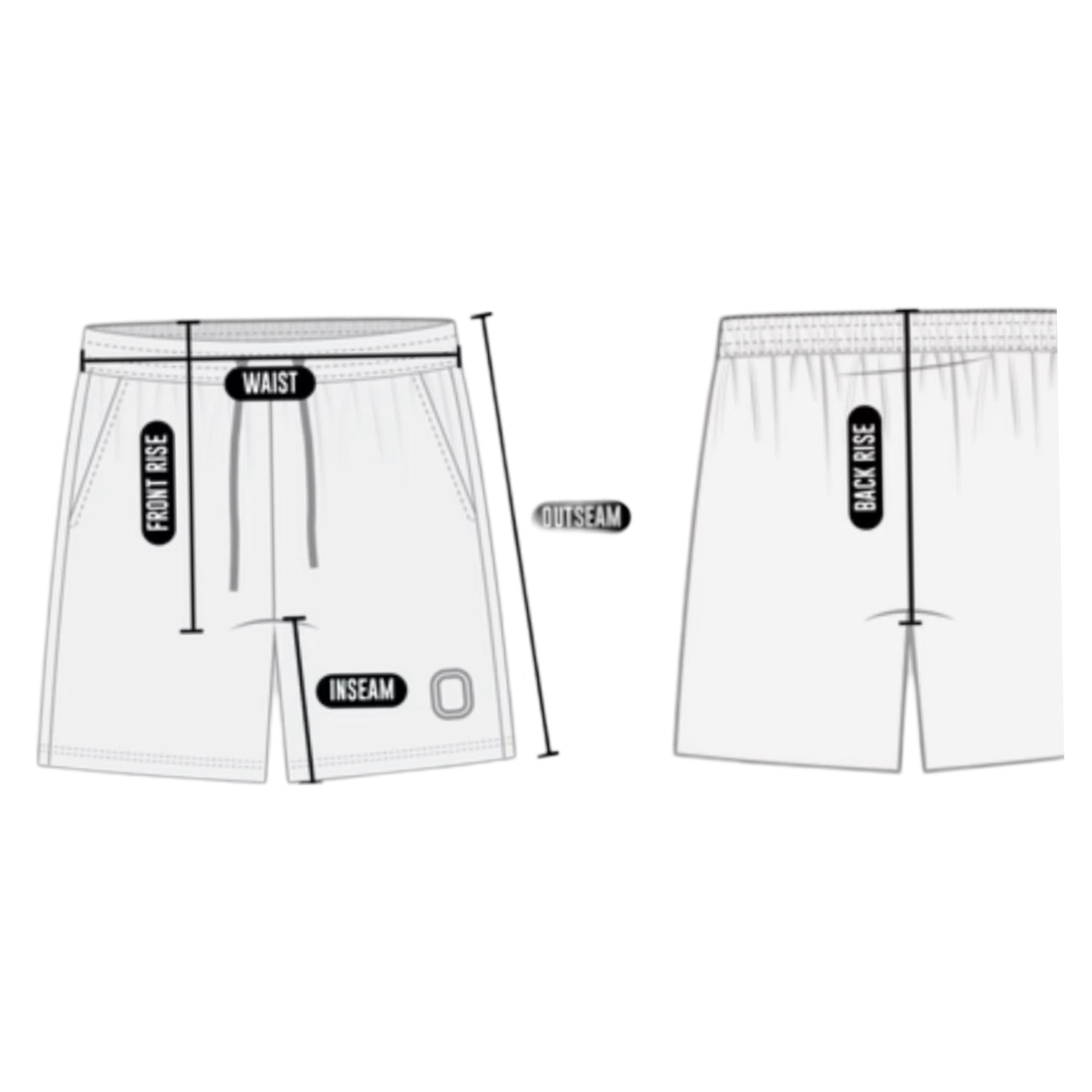 Custom Press Custom Sublimated Shorts Size Chart - How to Measure Chart