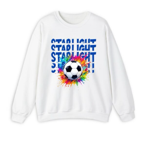 Girl’s Soccer Paint Sweatshirt