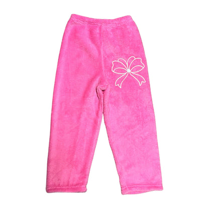 Pajama Pants with Camp Name and Bows - Made with Love &amp; Kisses