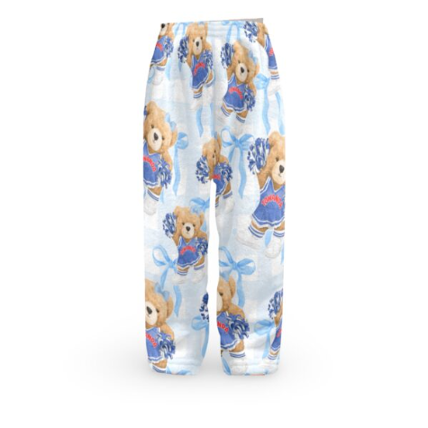 Fuzzy Bow & Cheer Teddy Bear Camp Pajama Pants