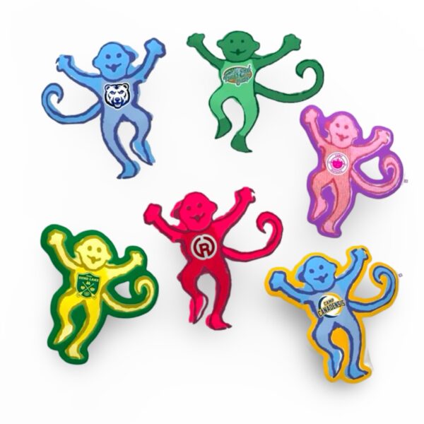 Roller Monkey with Camp Logo Pillow