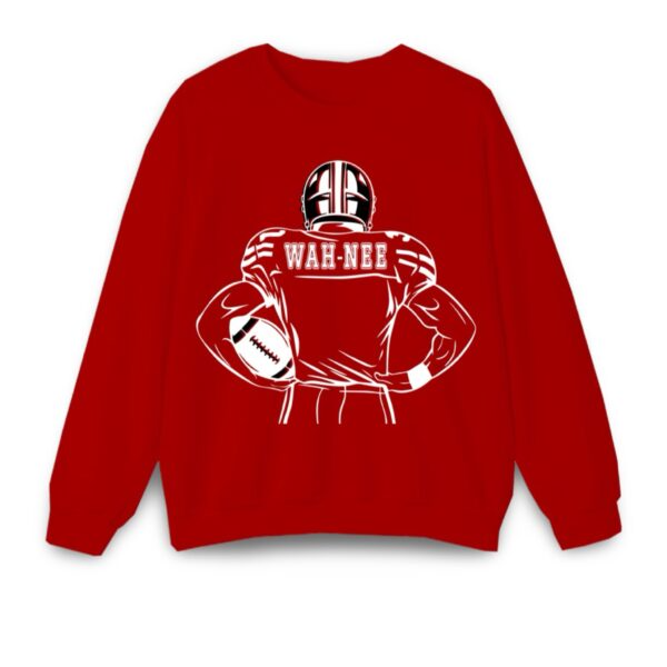 Football Back Outline Camp Crewneck