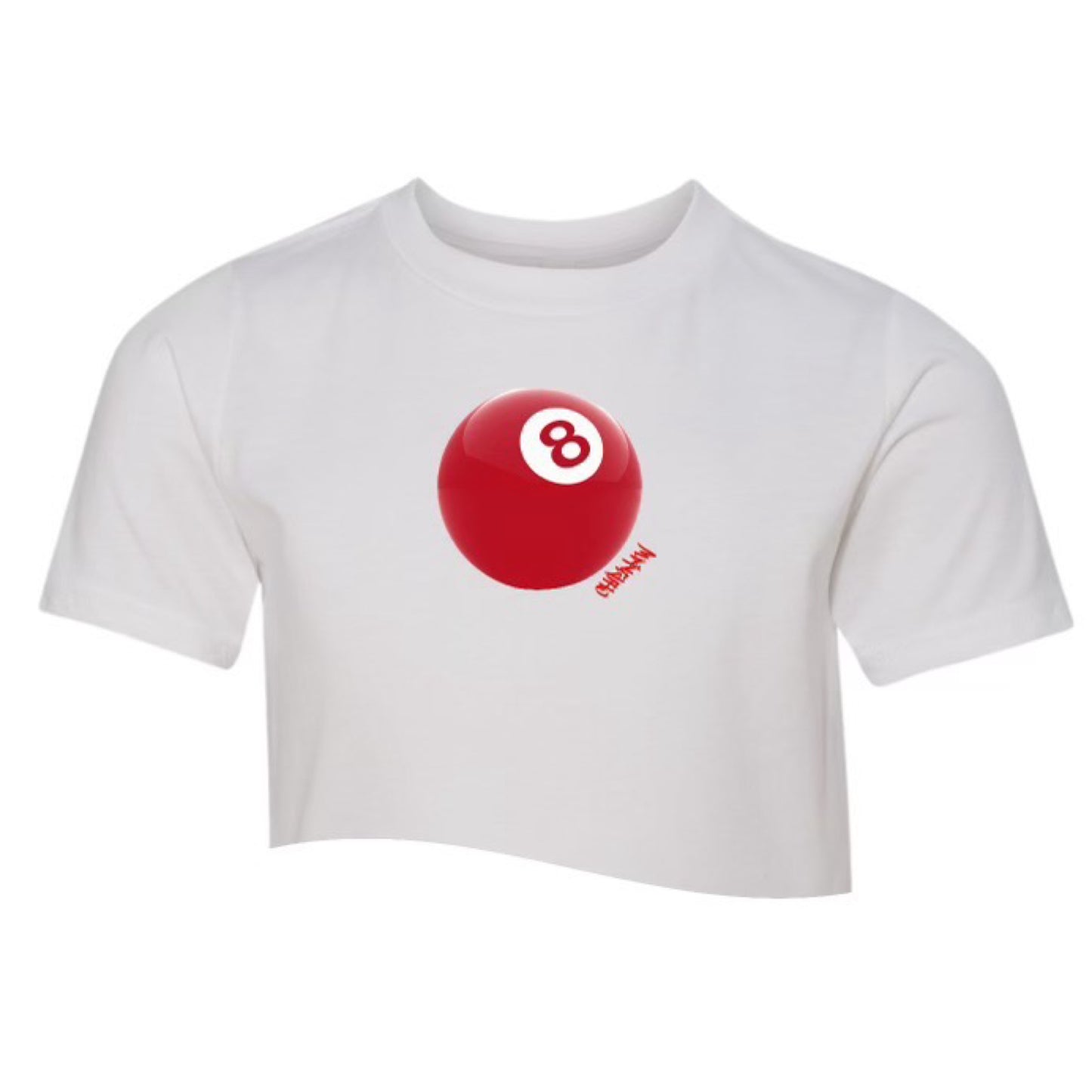 8 Ball - Girl's Cap Sleeve Shirt - Custom Press