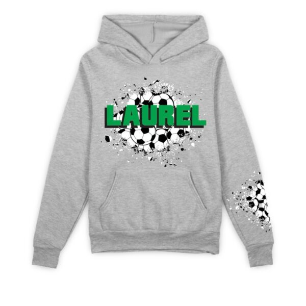 Girl’s Distressed Soccer Splatter Sweatshirt