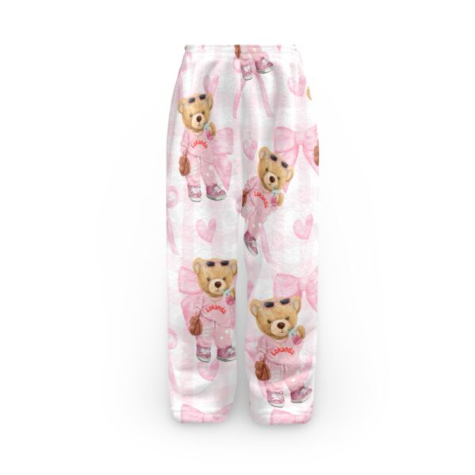 Fuzzy Bears & Bows Camp Pajama Pants