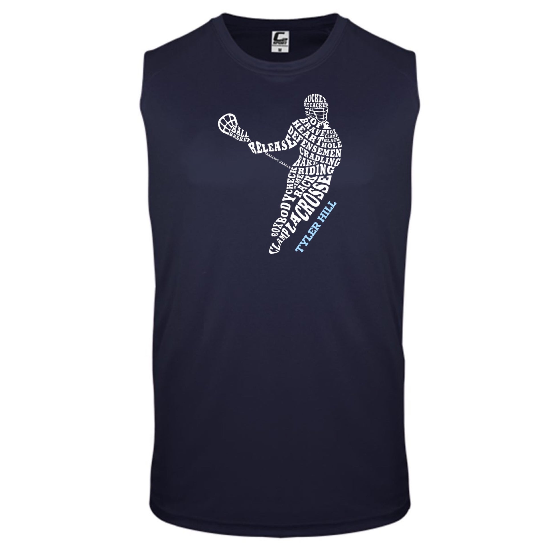 Sports Typography Shirt - Lacrosse - LAX - Custom Press