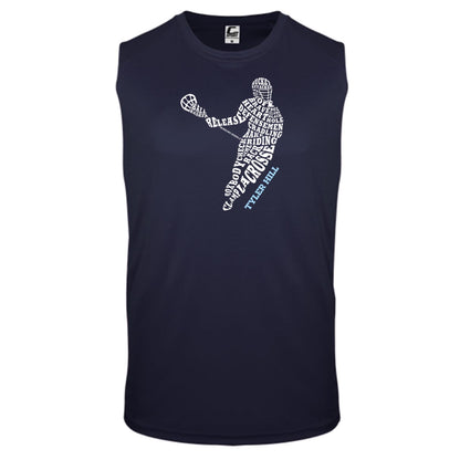 Sports Typography Shirt - Lacrosse - LAX - Custom Press