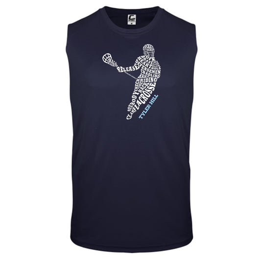 Sports Typography Shirt - Lacrosse - LAX - Custom Press