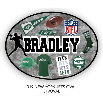 Personalized Sports Team Oval Cling It (9″ x 12″)