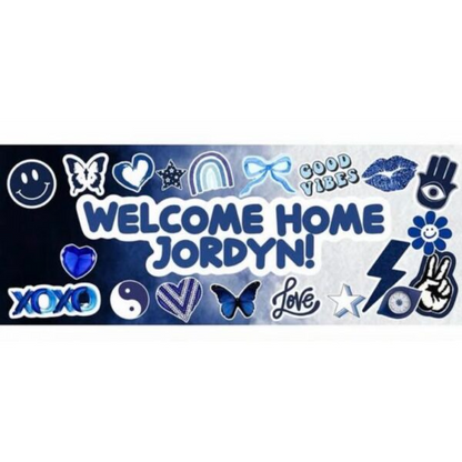 Welcome Home Banner – Camp Color Collage