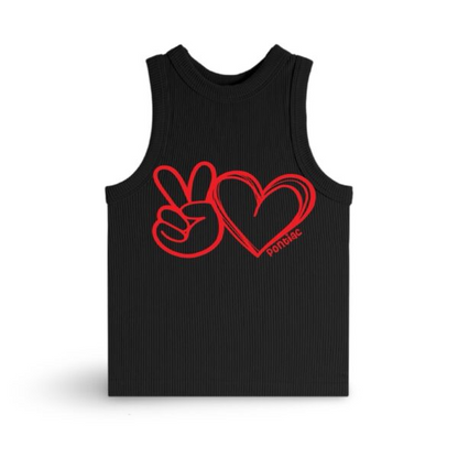 Peace Hand & Heart Suzette Tank Top (Youth)