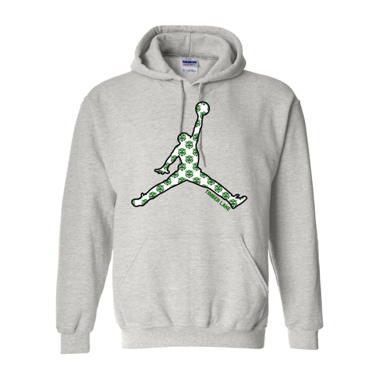 Logo Jump Man Hoodie - Custom Press