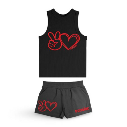 Peace Hand & Heart Suzette Shorts (Youth)