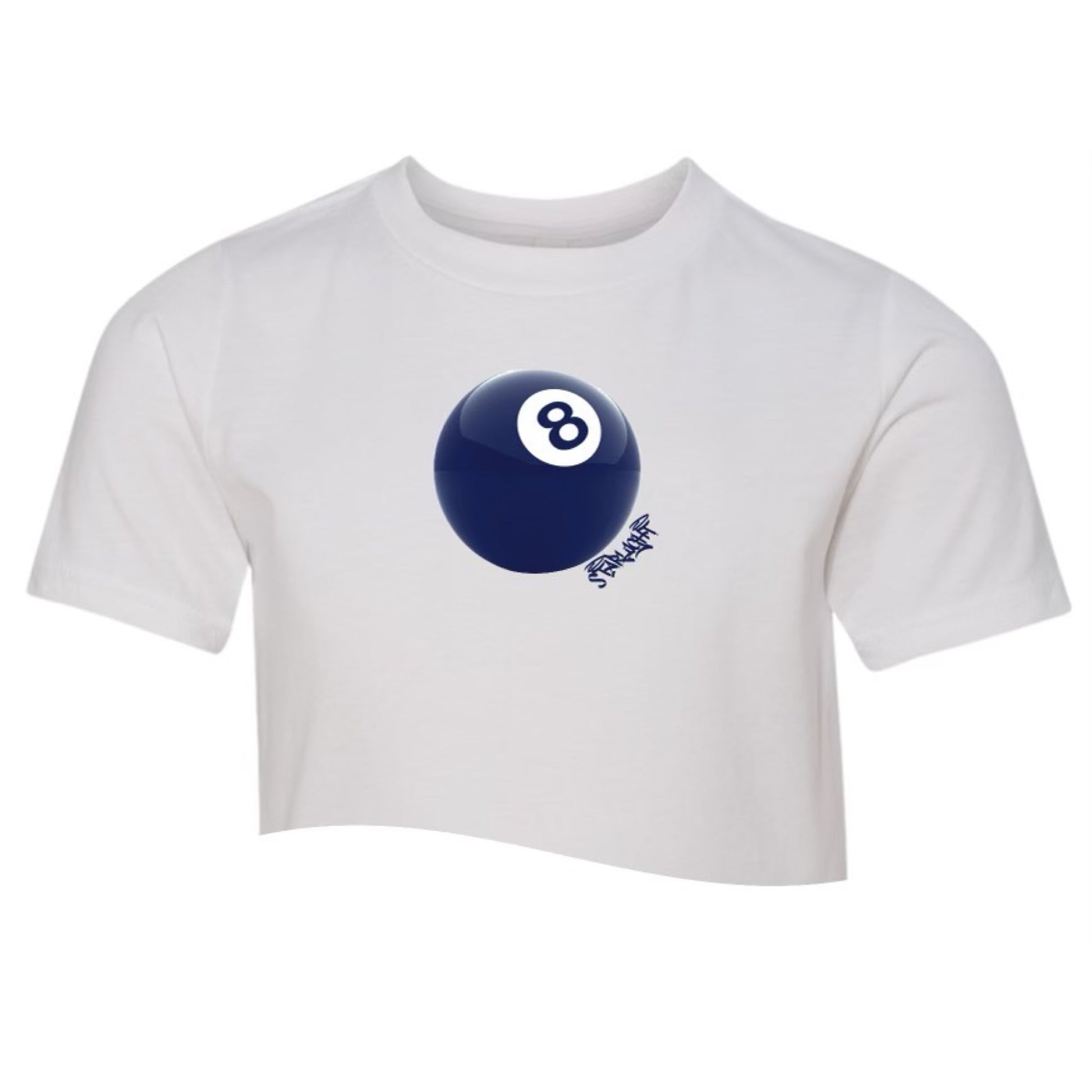 8 Ball - Girl's Cap Sleeve Shirt - Custom Press