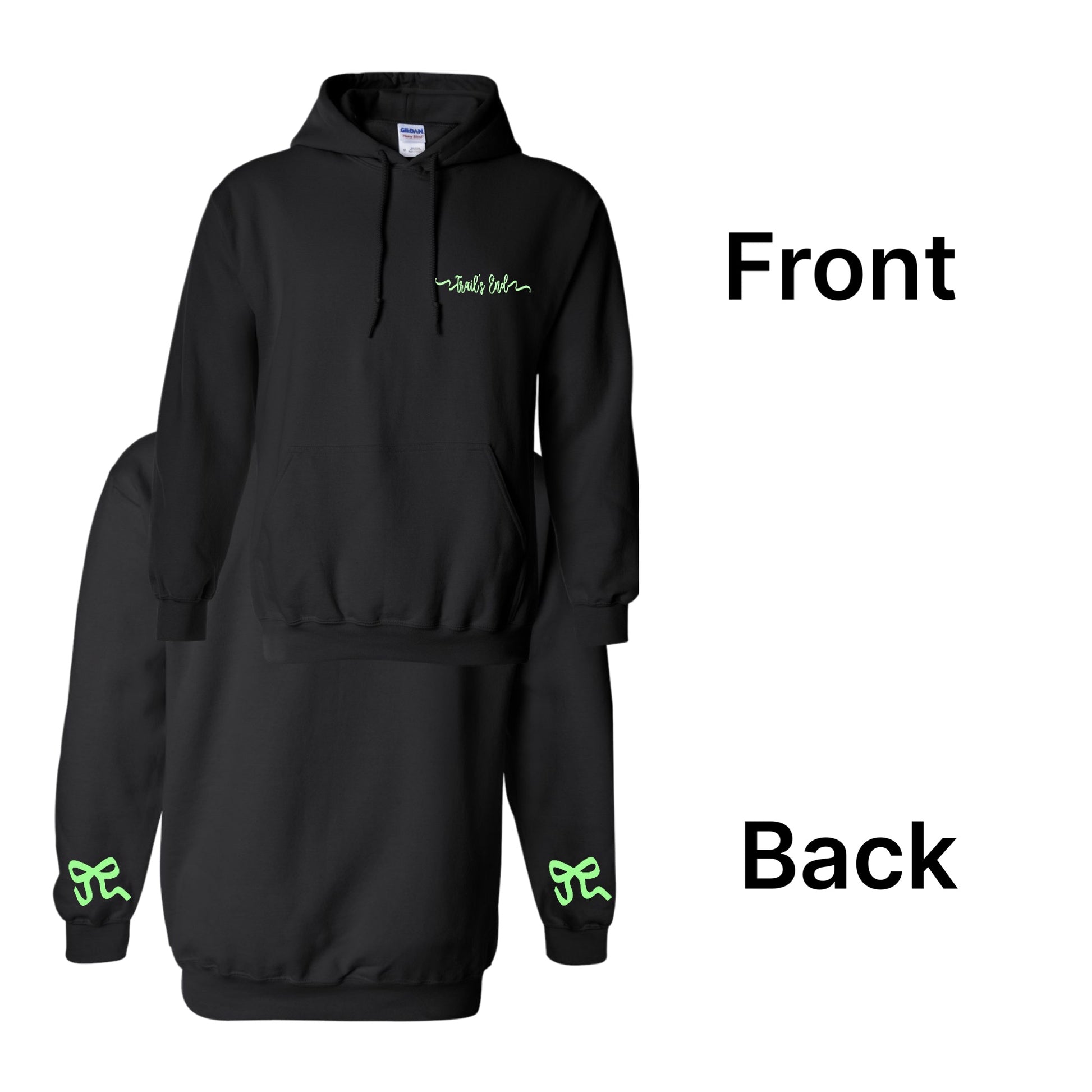 Ribbon Hoodie -Front &amp; Back - Custom Press