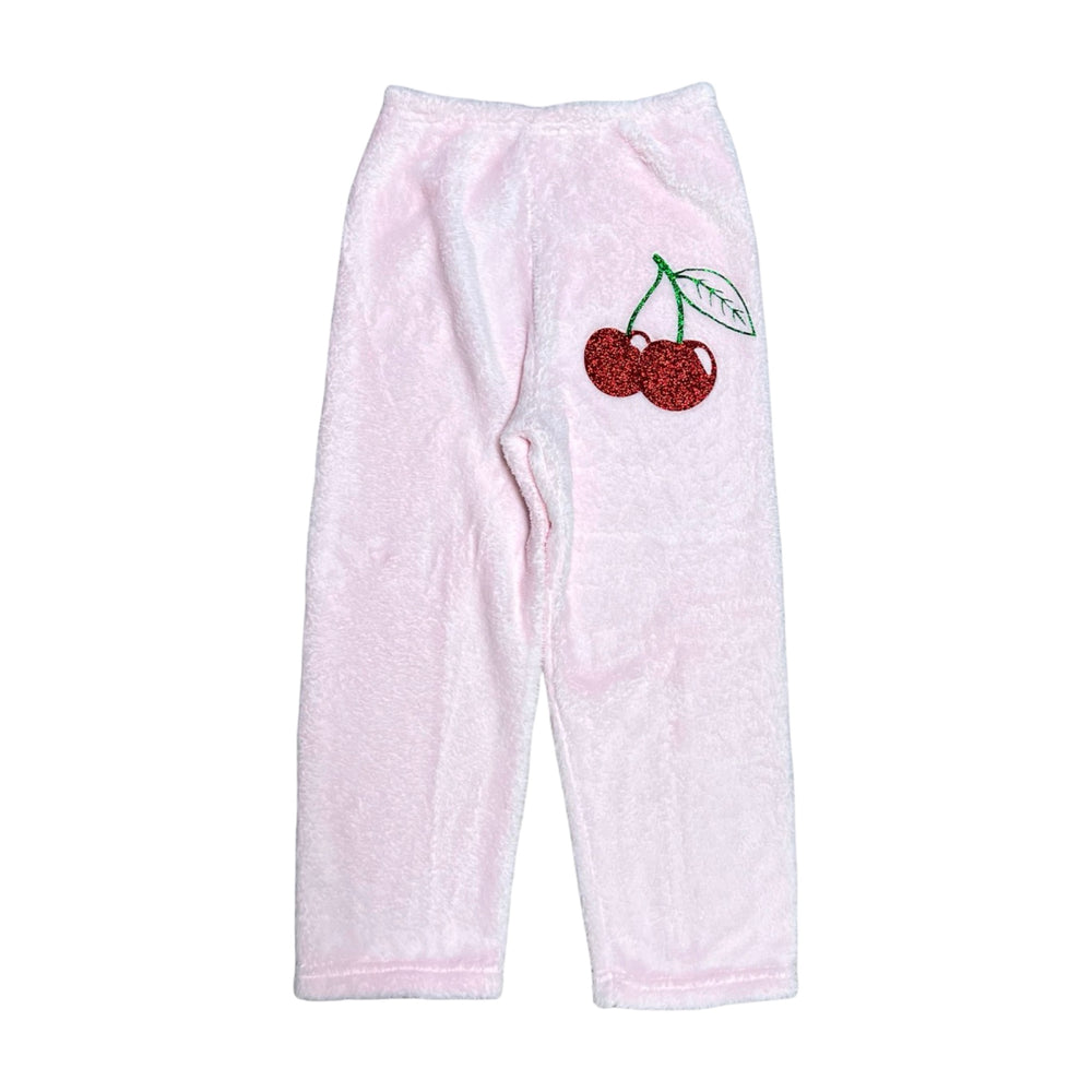 Pajama Pants - Sweatshirt with Camp Name and Cherries - Made Love &amp; Kisses