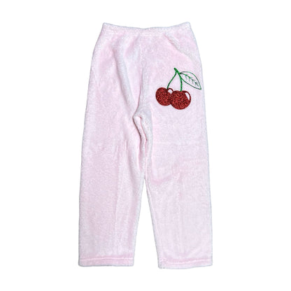 Pajama Pants - Sweatshirt with Camp Name and Cherries - Made Love &amp; Kisses