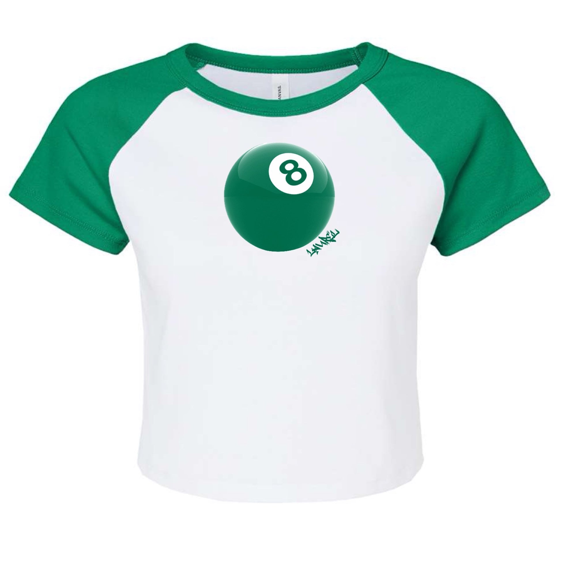 8 Ball - Girl's Cap Sleeve Shirt - Custom Press