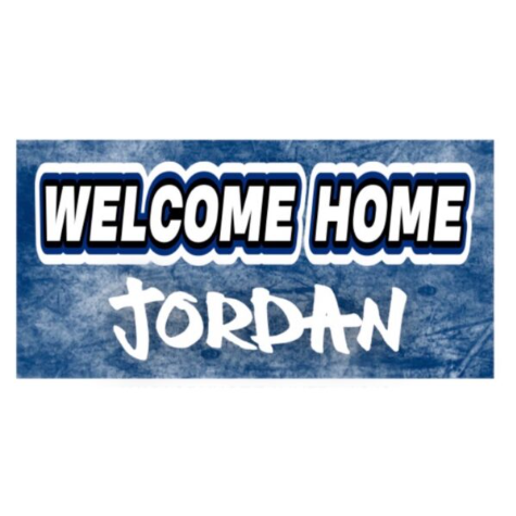 Welcome Home Banner – Grunge & Varsity (55″ x 30″)