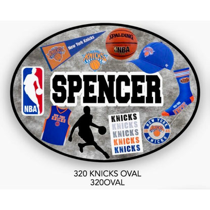 Personalized Sports Team Oval Cling It (9″ x 12″)