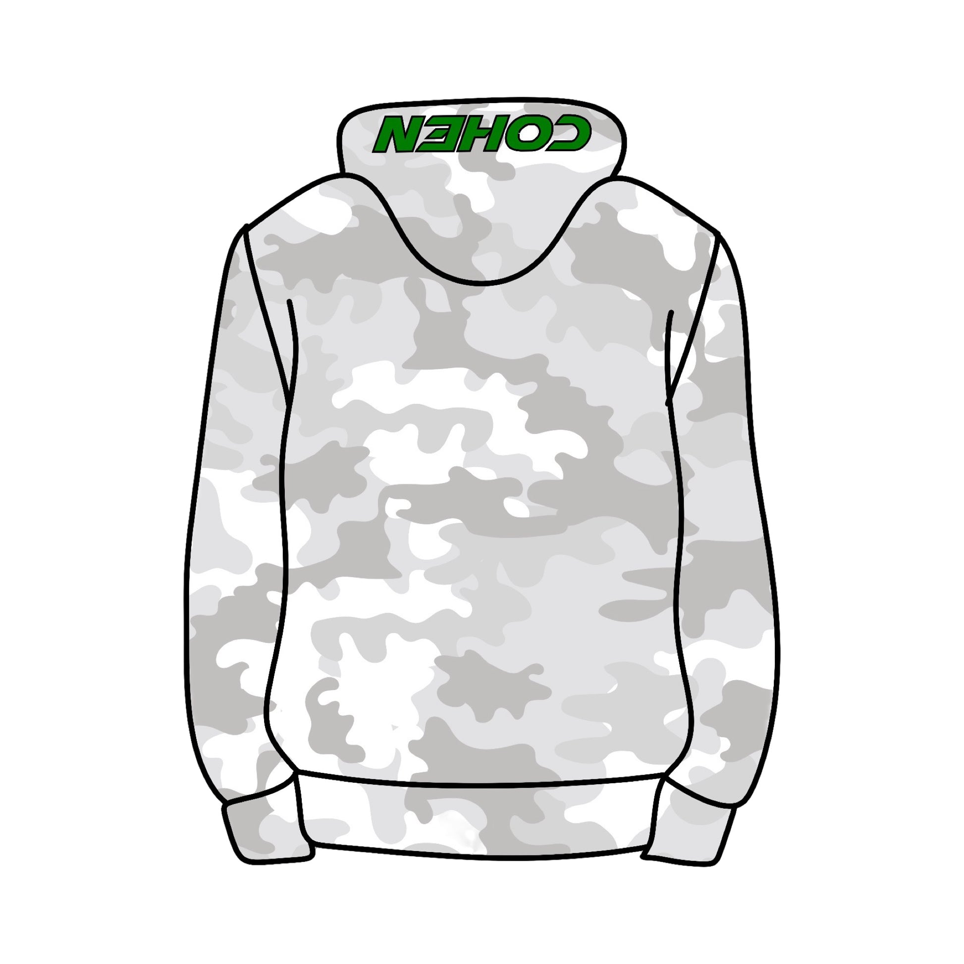 Grey Camo Hoodie - Custom Press