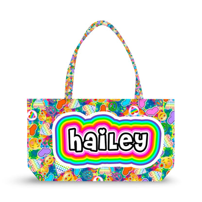 Plush Zipper Tote Bag - 24" x 13"