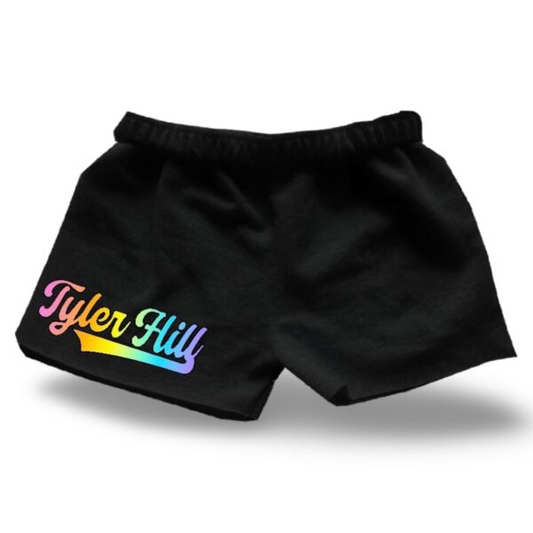 Pastel Rainbow Camp Cut Sweat-shorts