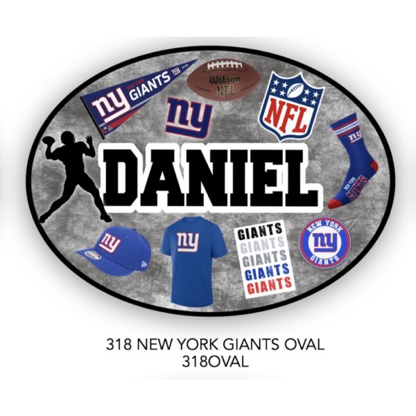 Personalized Sports Team Oval Cling It (9″ x 12″)