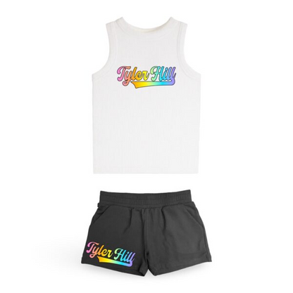 Pastel Rainbow Camp Suzette Shorts (Youth)