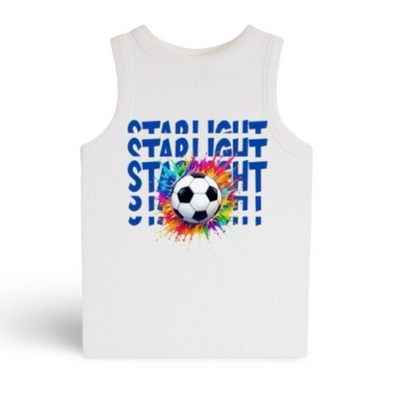 Girl’s Soccer Paint Splatter Suzette Tank Top (Youth)