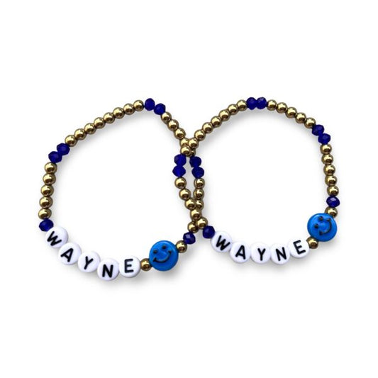 Smiley Gold Bead Bracelet